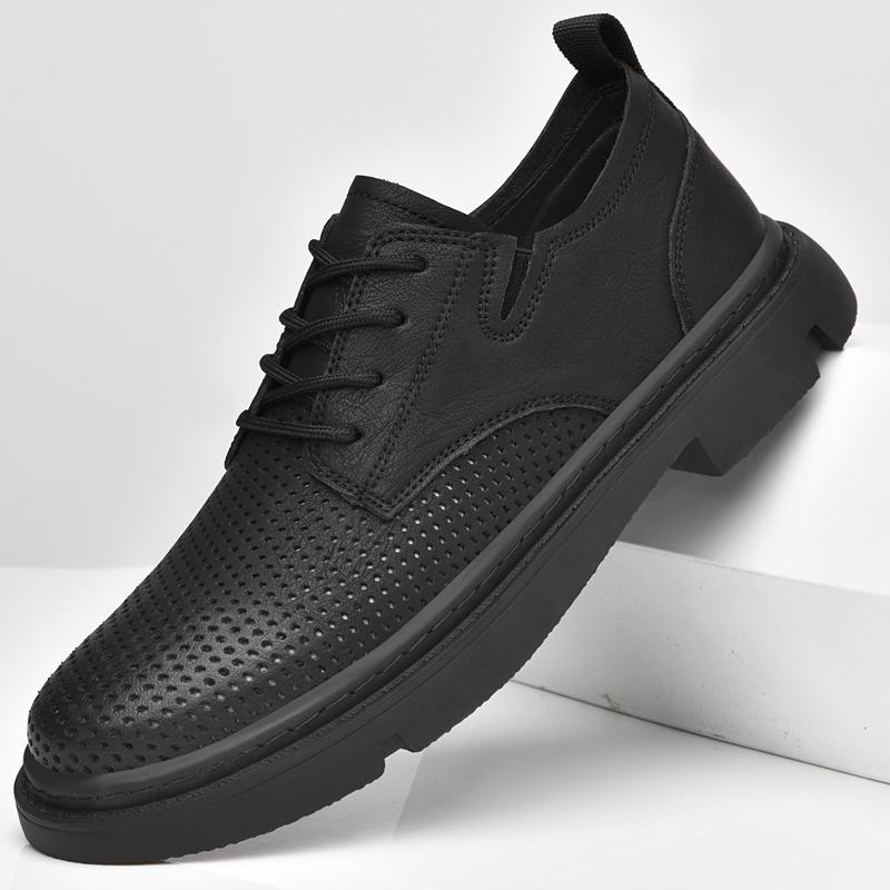 Mode Outdoor Sicherheitsschuhe Atmungsaktive Echtes Leder Arbeitsschuhe Handgefertigte Lässige Oxford Schuhe Schnürschuhe Herren Verschleißfeste Schuhe