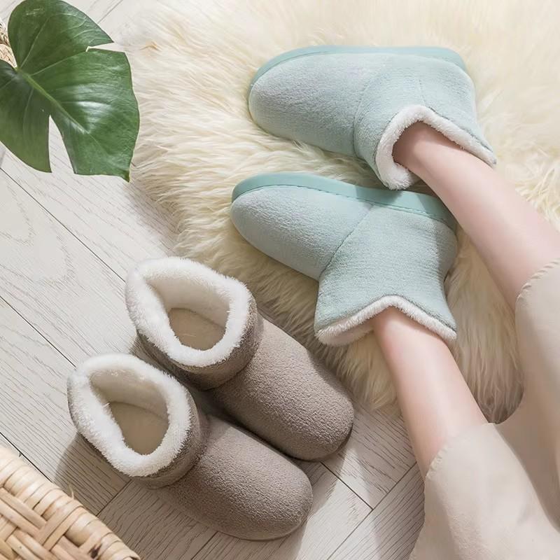 Fashion Crestar Winter Warm Plush Cotton Boots For Women Girls Anti-slip Fur Fuzzy Snow Boots Comfortable Soft Fluffy House Cotton Shoes
