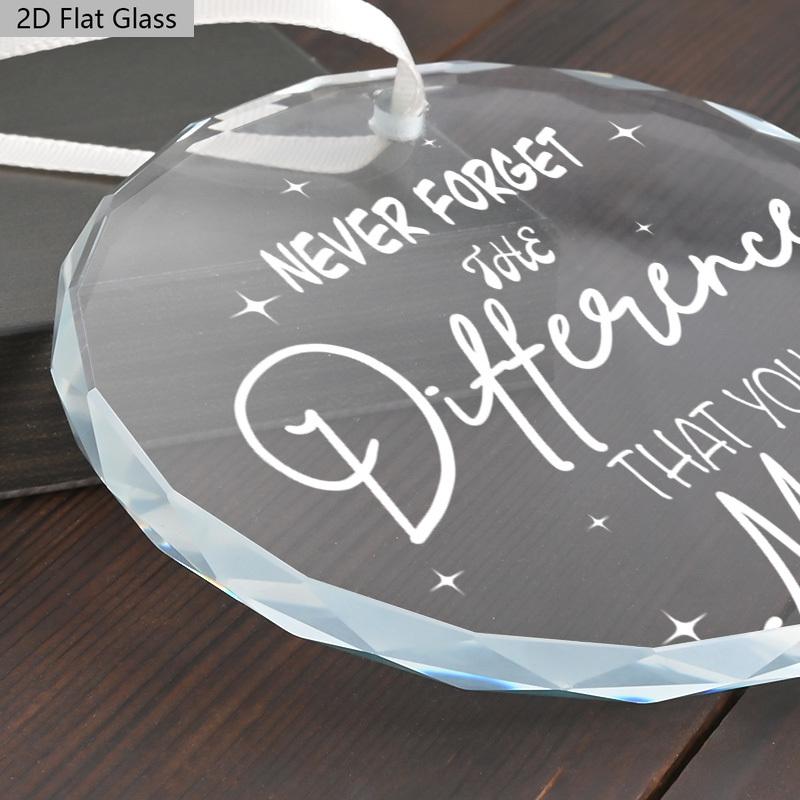 1pc Thank You Gifts for Women Men - Never Forget The Difference That You Make for Coworkers - Glass Ornament