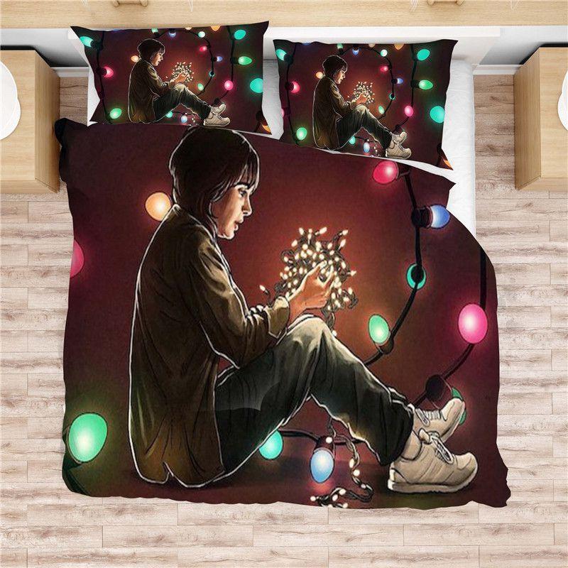 Stranger Things Season 3 Sada povlečení na přikrývku Sada povlaků na polštář UK Single 2PCS