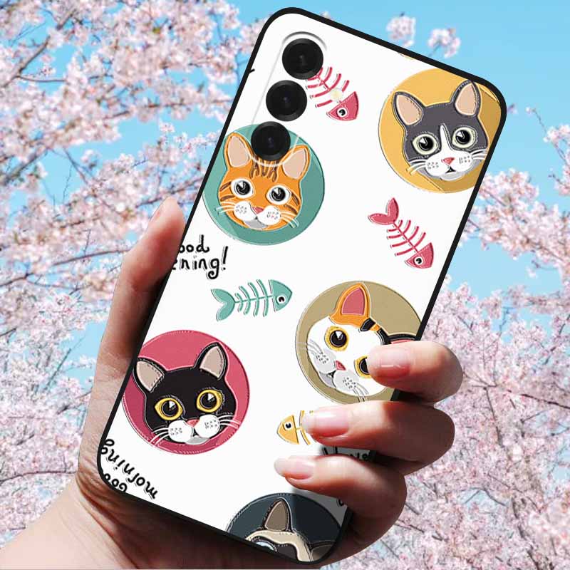 For Samsung Galaxy A56 A36 A26 5G Cases 3D Relief Flower Emboss Soft Silicone For A56 A36 5G 3D Cartoon Case Owl Shell 3D Relief