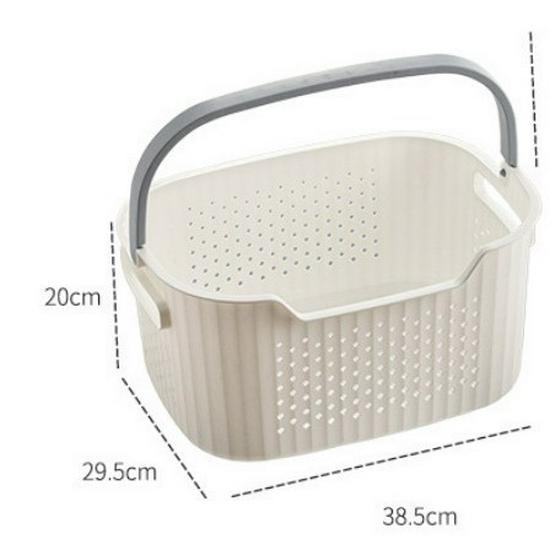 Portable Handheld Plastic Laundry Basket for Clothes and Sundries - High-Grade, Hollow Design for Easy Storage