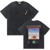 Rapper Kanye West Graduation Bear Graphic Washed Vintage Tees Men Women Pure Cotton Tshirts Hip Hop Top Fashion Oversized Tops