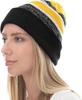 Custom Soft Cuff Pom Pom Stripe Knit Winter Beanie 3D Embroidered Skull Slouch Ski Hat Dot Plaid Character for Beach Business