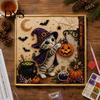 Halloween Party Supplies Cat Faux Pearl Painting Art Kit, Spooky 3D Beads Crafting Kits for Beginners Crafts, Cute Witch Gem Wall Adults, Craft Lovers
