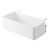 Yamazaki Jitsugyo Table Side Basket White W30 X D18 X H9.5~11cm (Including Adjustment Screws) Tower Desk Retrofit Storage Basket 1572
