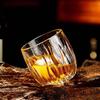 260ml Flame Patterned Wine Glass Creative Glass Cup Transparent Vintage Whiskey Glass Luxury Wine Glasses  Best Christmas Gifts