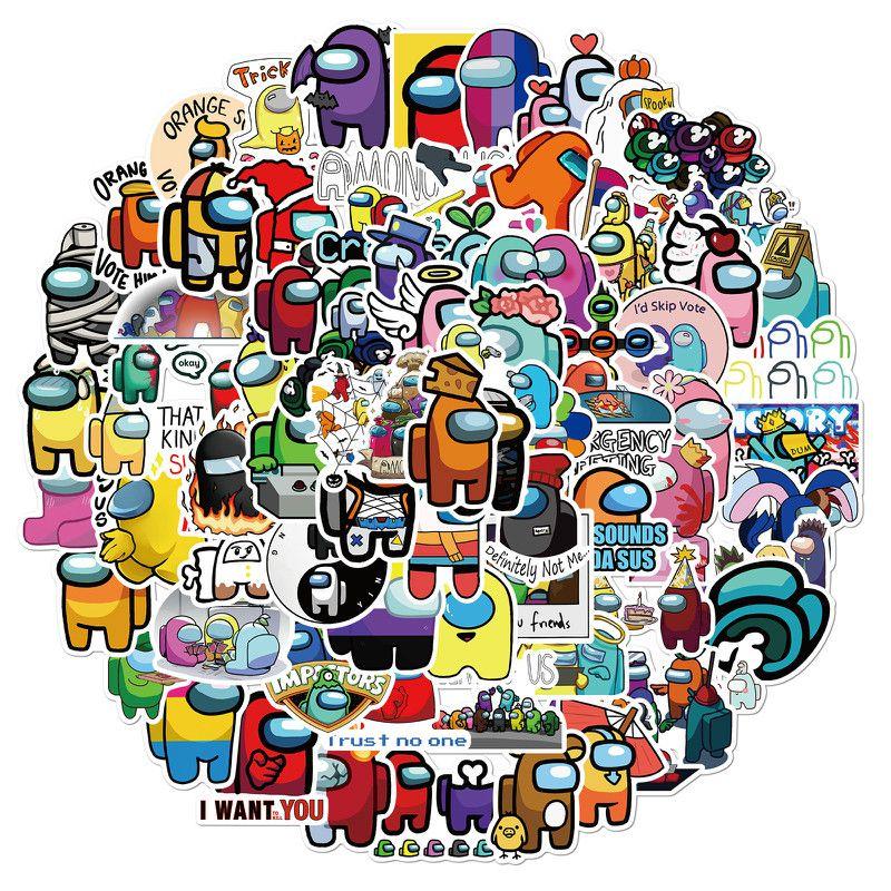 50100 Pcs Sticker Pack Set Game Diy Imposter Decal Waterproof Stickers