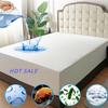 HOT Super Waterproof Bed Fitted Sheet Mattress Cover Bedding Adjustable Protector Cover Deep Pocket Bed Cover Waterproof Solid Bedspread
