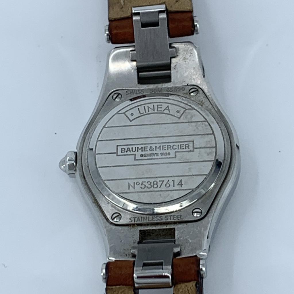 Working Good BAUME&MERCIER Linea 65690 Quartz Women's Watch White Dial Stainless Steel Date 5 ATM Water Resistance (50M) 3-Hand