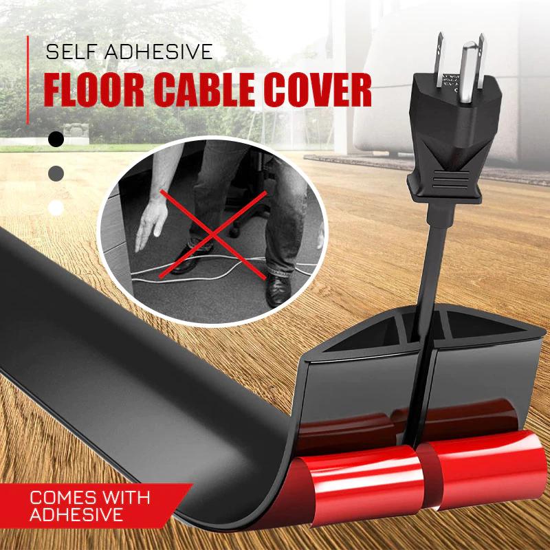 1M Self Adhesive Floor Cable Covers Floor Cable Wire Management Anti-Slip Rubber Floor Cord Cover Cable Protector 3 Colors