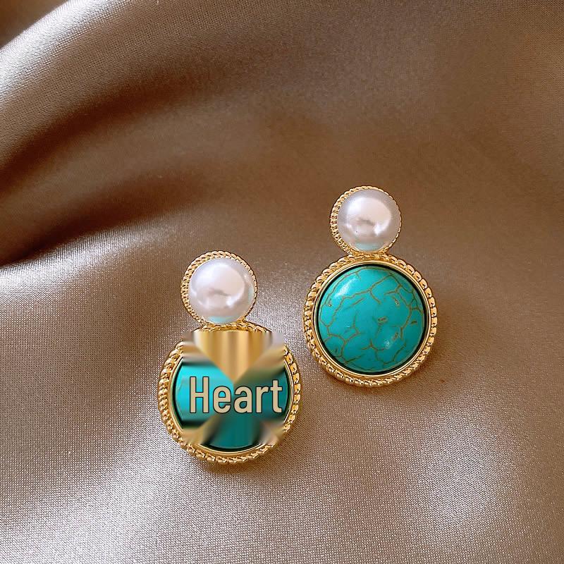 

Серьги-пусеты «Сад Моне», масляная живопись, цветы «Сердце и жемчуг» – французский милый стиль