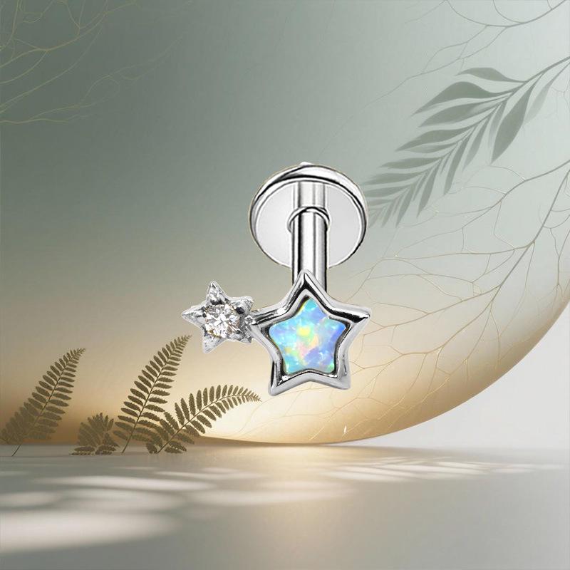 G23 Titanium Star Wing Ear Stud - Designer Style, Fashionable and Simple Piercing Jewelry