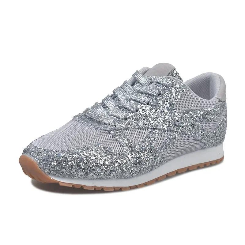 New Fall  Sequin Muffins and Breathable Lydiamond Platform Student Plus-size Women's Shoes Zapatillas De Mujer Womens Shoes