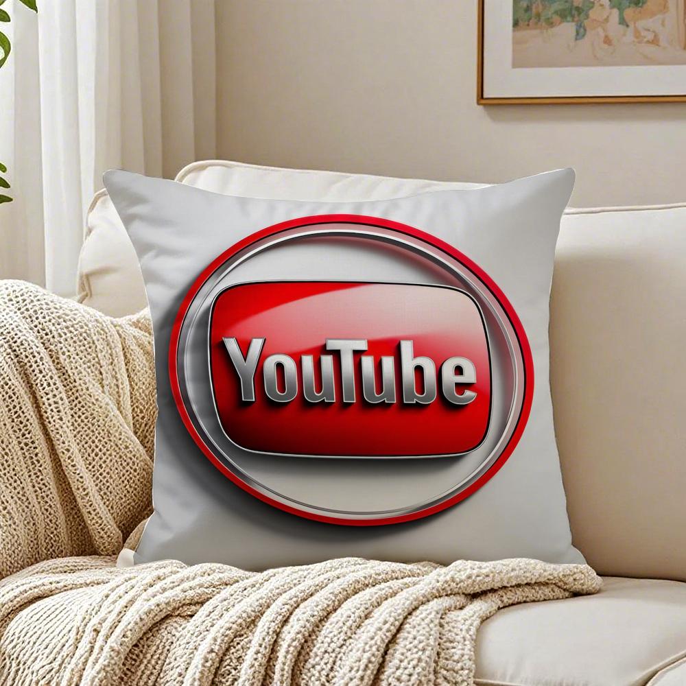 Popular Video Platform YYouTube Cushion Cover Pillowcase Antidustmite living Room Sofa Decor Cushion Room
