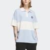 Adidas Originals Monkey Kingdom X  SS23 Cartoon Logo Print Color-Blocked Sports Polo Shirt Men Tops Light-Pink Blue IP1801