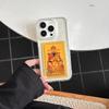 Applicable to Apple 16promax mobile phone case, Epoxy gold foil iPhone15 God of Wealth 14 Shunfeng 13 Shunshui 12 Transparent