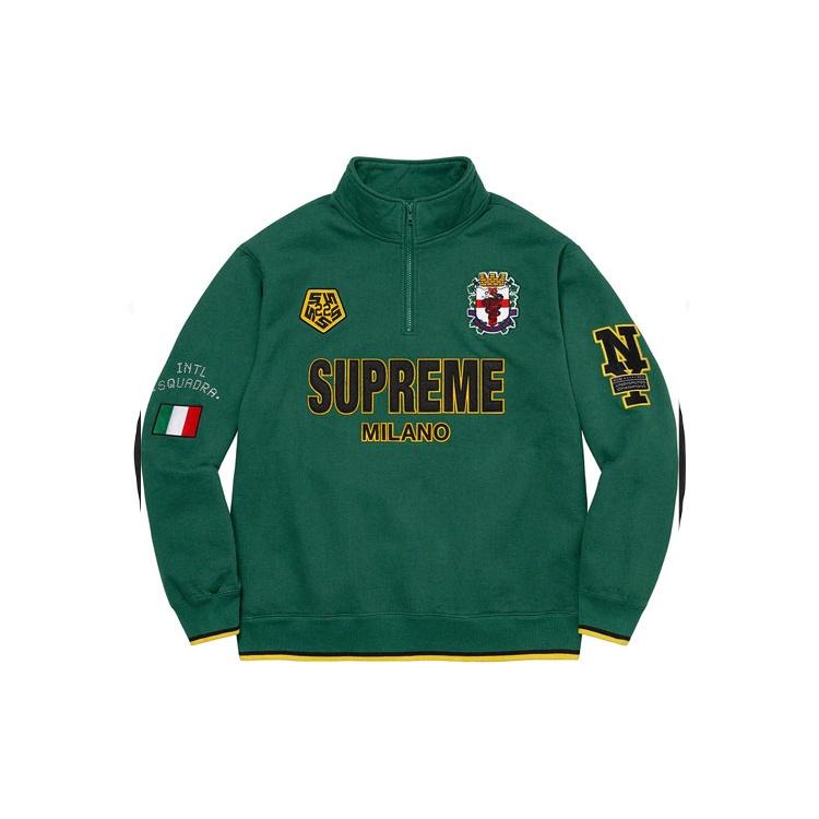Supreme Milano Half Zip Pullover 'White Navy' Men's SUP-FW22-566