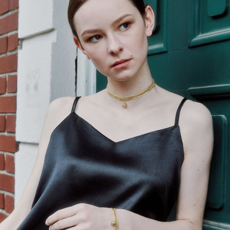 Pulseira Bola de Neve com Corrente de Renda luvinball