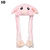 Cute Warm Soft Plush Funny Cap Animals Ear Hat Rabbit Pinch Airbag