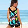Costum de baie pentru damă Tankini Costum de baie 2 piese Multicolore cu imprimeu de caju Costume de baie de vacanță