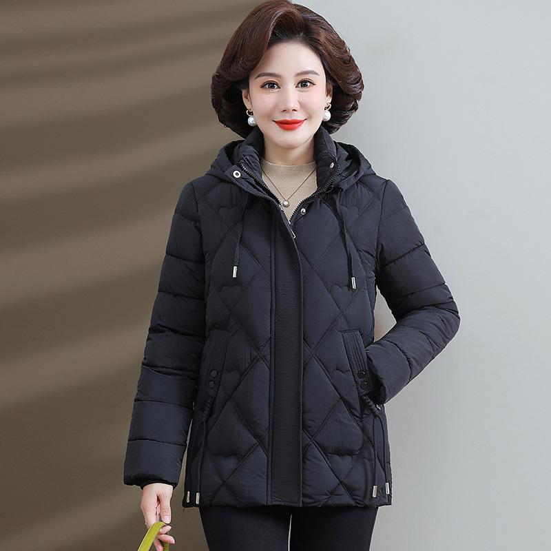 2026 Plus-size Winter New Fashion Padded Jacket Warm, Middle-aged Slim-fit Short Down Cotton Jacket Padded Jacket