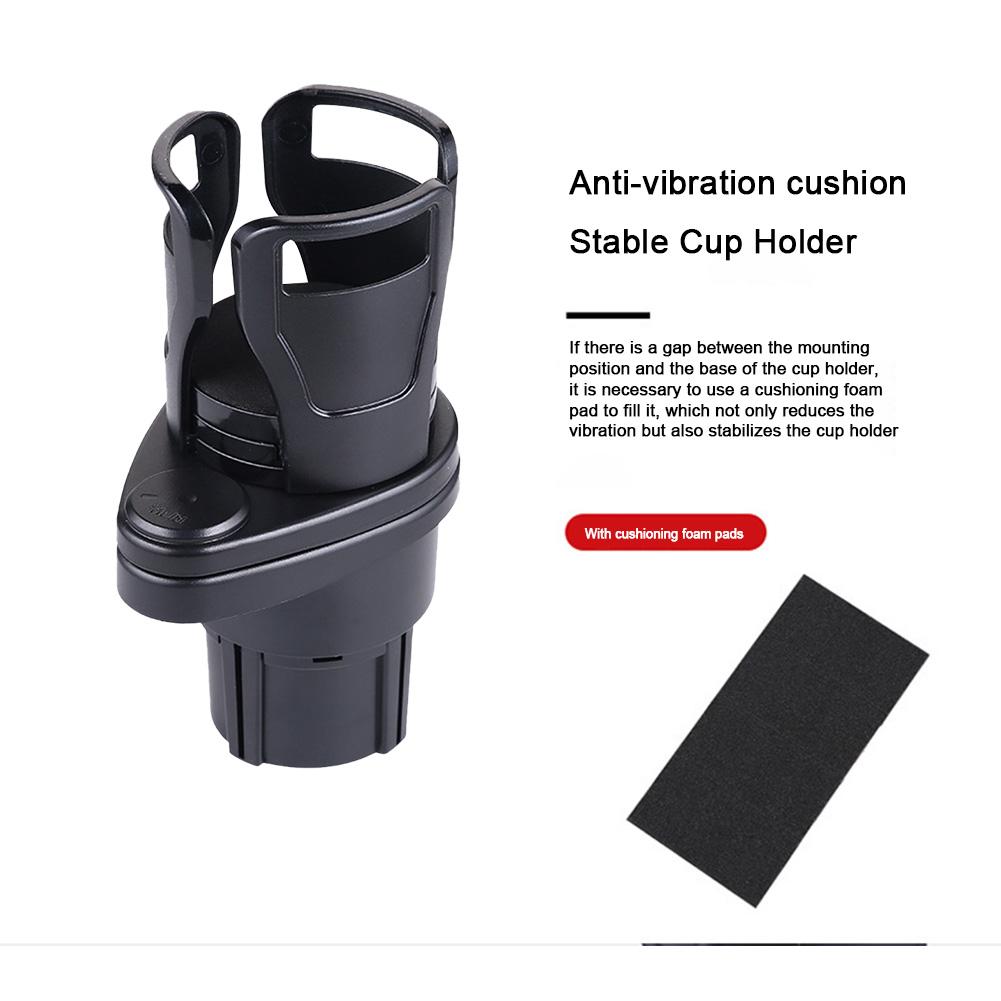 2 In 1 Cup Adapter Organizer Stand Auto Stand Organizer Car Cup Holder Expander Shockproof Vehicle-Mounted Slip-proof Cup Holder