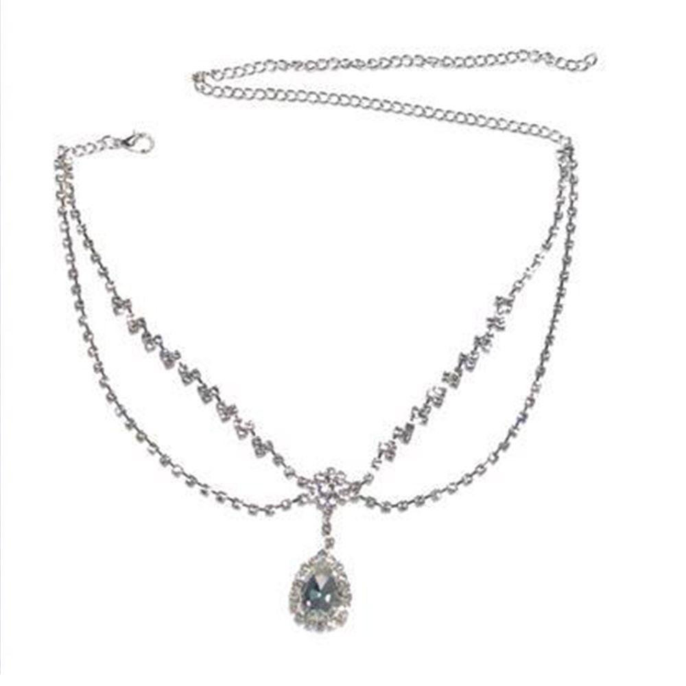 Headwear Head chain Eyebrow Pendant Bohemian Headdress Water Drop Hair Ornament Forehead Chain