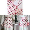 Waterproof Polyester Sleeveless Apron With Apple Design For Kitchen Cooking And Baking