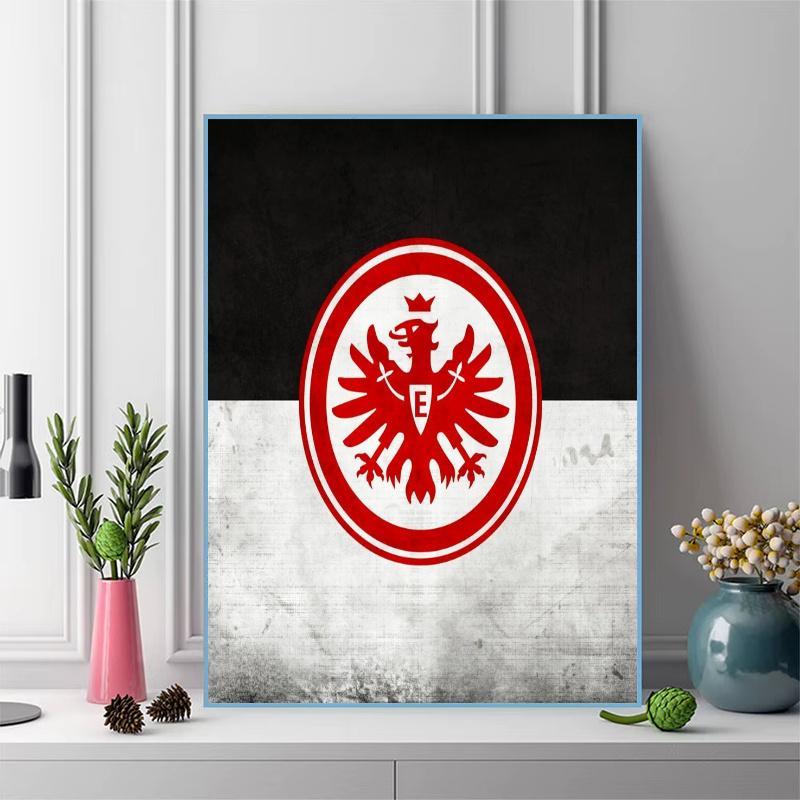 Eintracht Frankfurt FC Pattern  3pcs 100% Round Full Drill 5D DIY Diamond Painting Embroidery Cross Stitch Rhinestone Décor