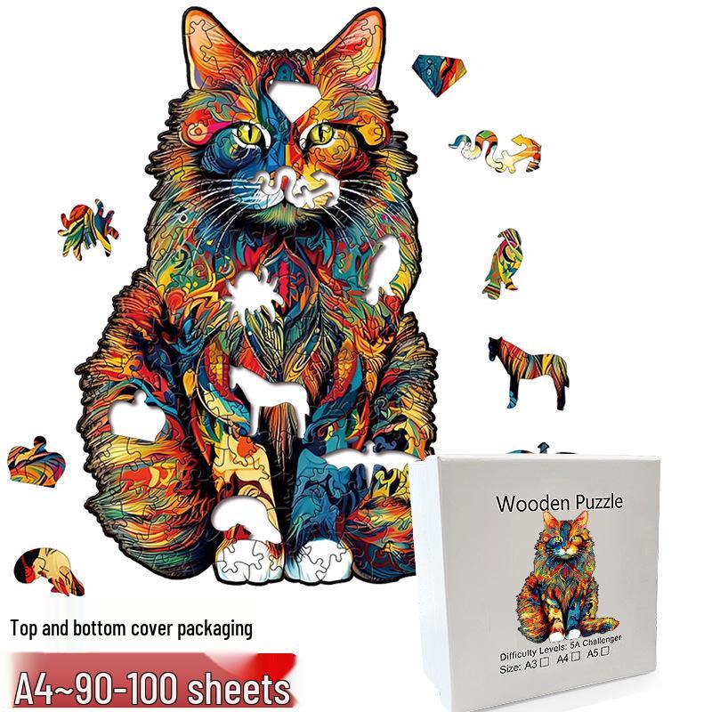 Irregular Animal Dog Penguin Wooden Puzzle in Stock