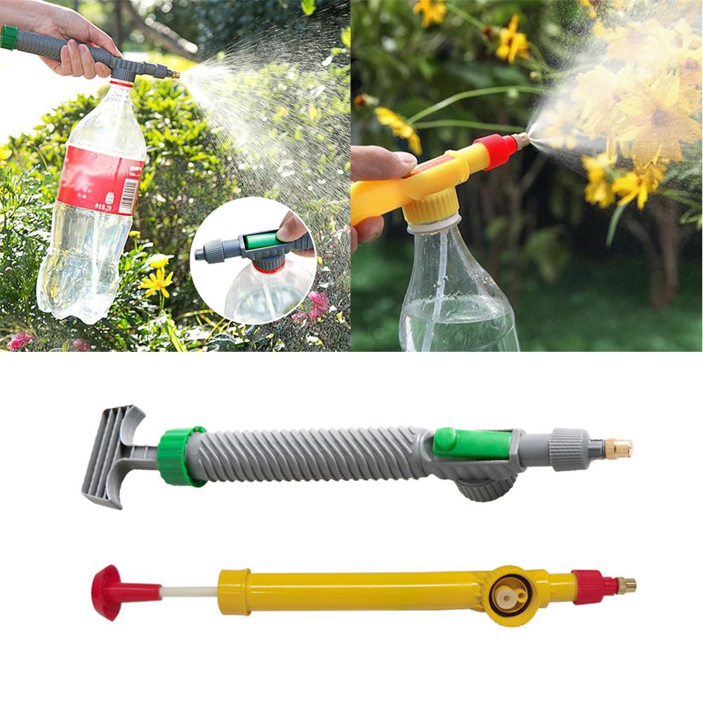 Manual Sprayer Adjustable High Pressure Air Pump Nozzle Drink Bottle Spray Head Garden Watering Supplies Irrigation Sprinkler Garden Tool