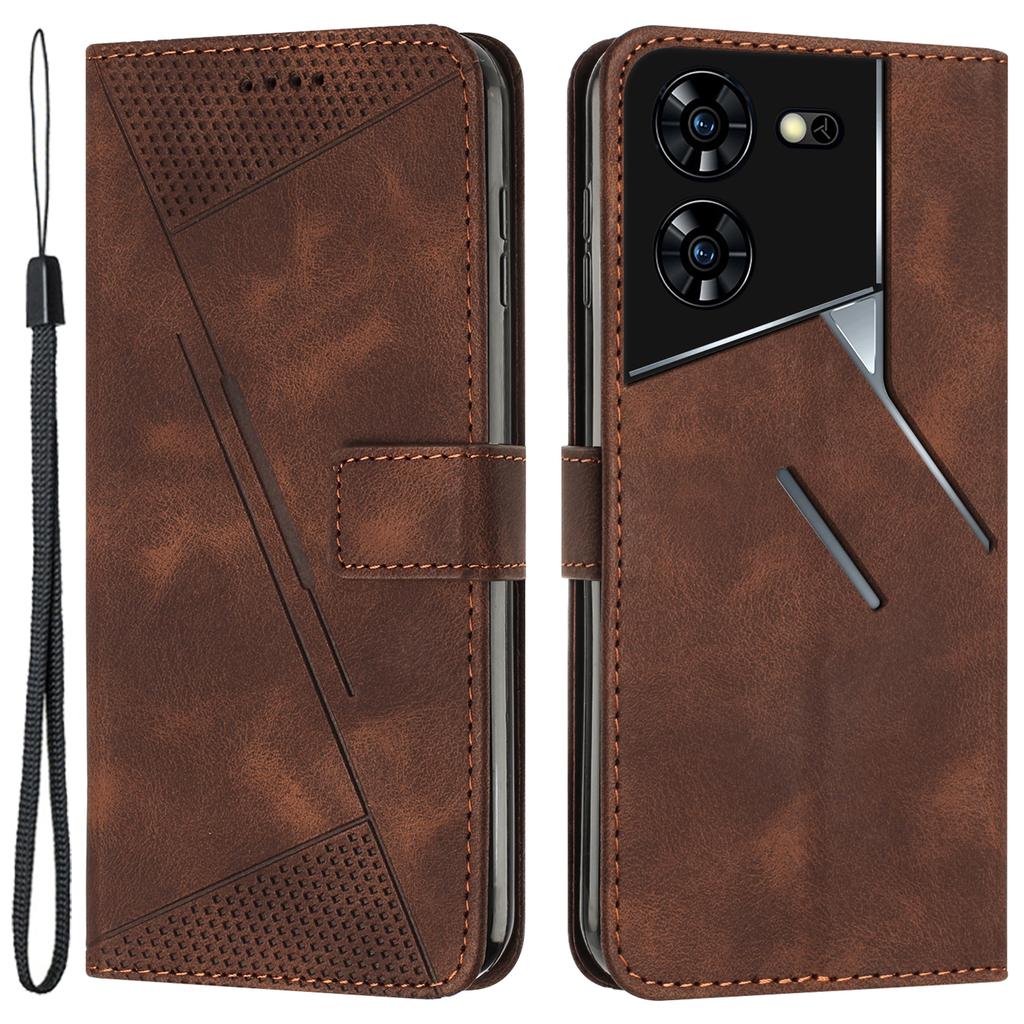 Pour TECNO Pova 5 Pro 5G Étui Portefeuille avec Support Vue Antichoc Couverture en Cuir PU