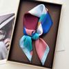 Luxury Satin Imitation Print Silk Scarf Square Women Neck Scarves Wrap Headkerchief Beach Hair Band Foulard Female Bandana