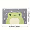 Cute Cartoon Frog Plush Bath Mat Non-Slip Absorbent Soft Washable Floor Rug for Bathroom Shower Room Home