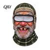 Funny Face Ski Mask Realistic Balaclava Mask, Old Man Woman Print Neck Gaiter, Snowboard Shield Windproof Full Coverage for Winter Sports Snowboarding
