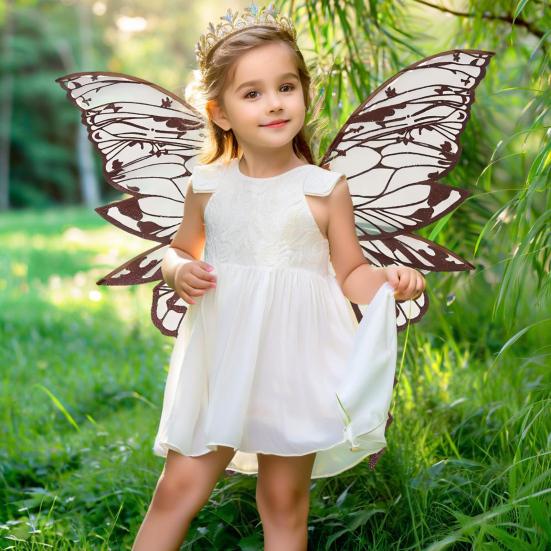 Yousheng Fairy Wing for Girls Women Organza Angel Wings Halloween Butterfly Cosplay Costume for Cosplay Party Accessory