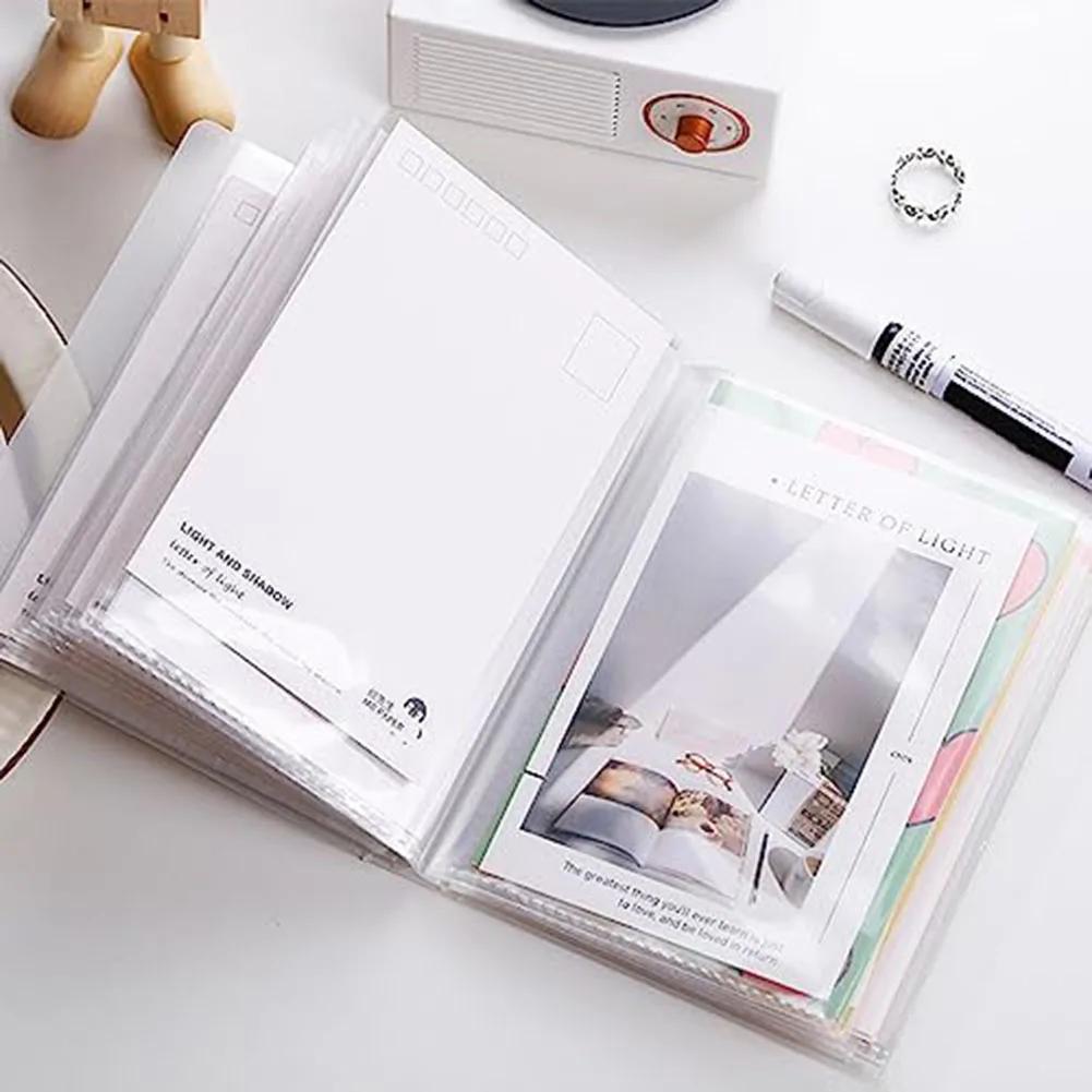A6 Waterproof Clear Photo Album With 40 Pockets 4x6 Large Capacity Sticker Photo Stamp Storage Album Binder Photocards Holder