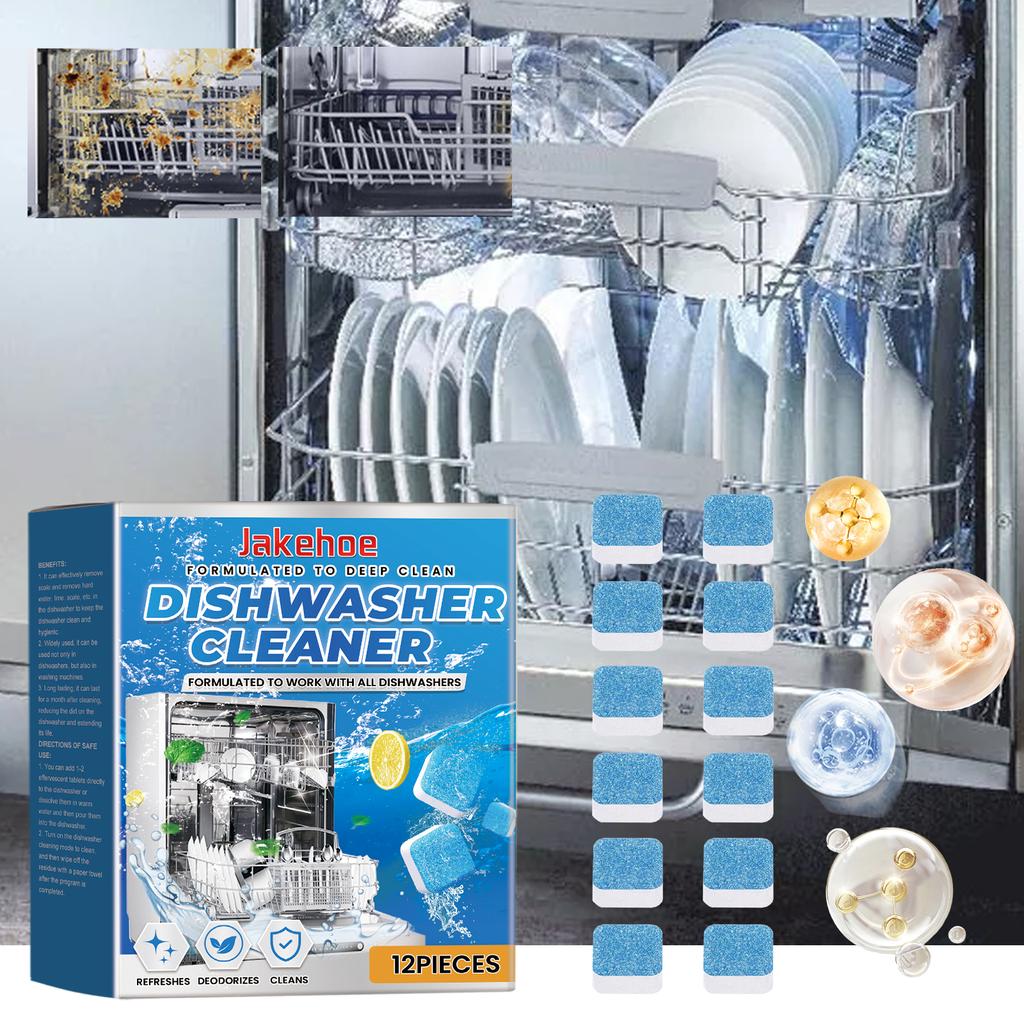 Jakehoe Dishwasher effervescent tablets Multi-purpose cleaning dishwasher decontamination and grease removal cleaning tablets