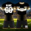 Anpassbares DIY Zweiteiliges Sporttrikot-Set: Kurzarmshirt und Shorts mit personalisiertem Nummernaufdruck für Teamuniformen
