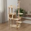 Wood Feline Climbing Structure Stable Base Multi Levels