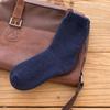 Unisex Thick Wool Terry Socks: Large Size, Warm, Mid-Tube, Solid Colors, Plus Velvet for Autumn and Winter