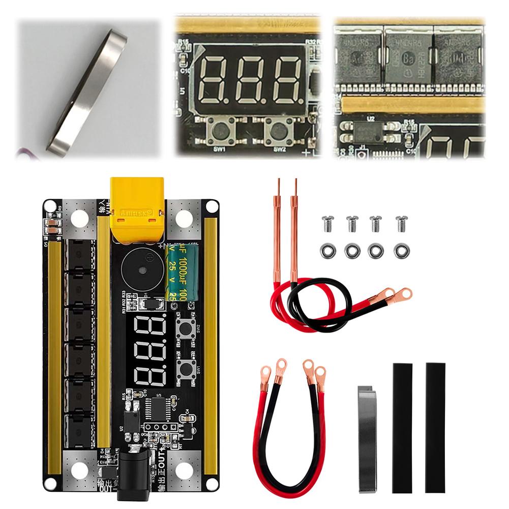Docreate K12 Saldatrice a Punti Portatile 12V con Display Digitale Regolabile a 99 Livelli Max 2400A 8–14.8V per Saldatura Batteria 18650