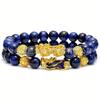 Lucky Pi Xiu Tiger Eye Stone Bracelet Men Handmade Fashion Jewelry Good Fortune