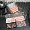Rectangle Storage Box for False Nails Display, Salon Essentials with Lid Plastic Clear Jewelry Box, Press-on Nail Storage Case