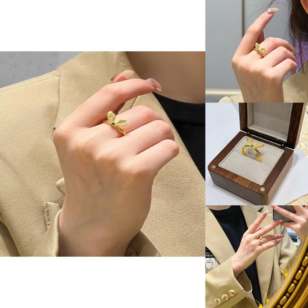 Cute And Chic Rabbit Ear Open Ring Ideal Gift For Rabbit Year Stylish Fashion Accessory