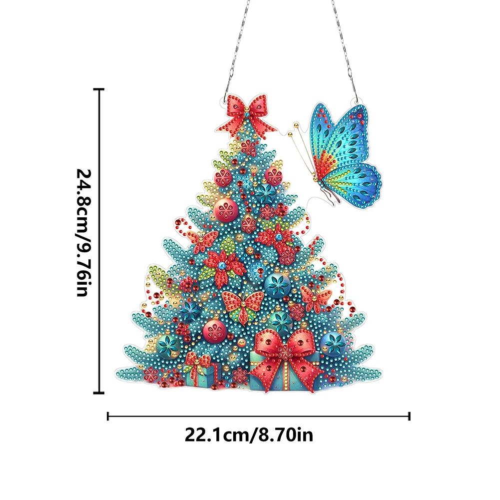 Acryl Sonderform Weihnachten 5D DIY Diamantmalerei Punkte Anhänger Strass Diamantenkunst Anhänger Diamantmalerei Ornamente