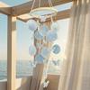 Wind Chime for Outside Ocean Theme Hanging Butterfly Windchime with Round Shells for Patio Garden Decor Gifts for Women Mom Wife