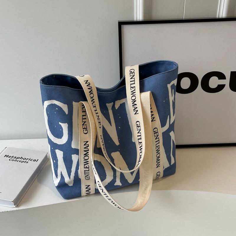 Tote Mommy Canvas Tasche Neuer Alphabet-Druck Einfache Umhängetasche Trendig