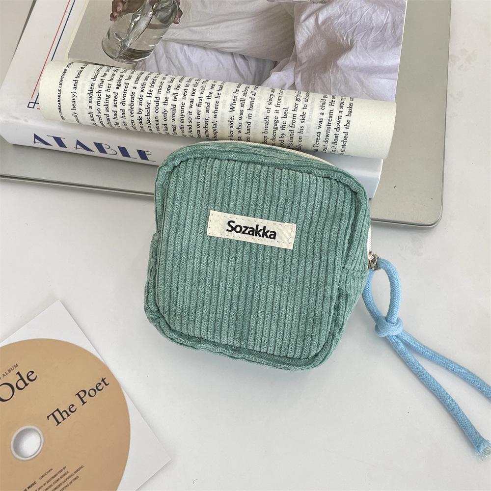 

Winter Collection: Solid Color Corduroy Cosmetic Bag for Lipstick & Essentials